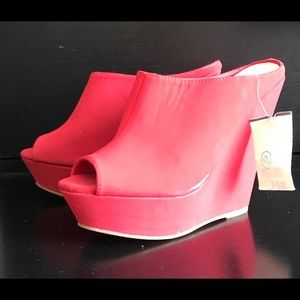 Red Wedge Heel